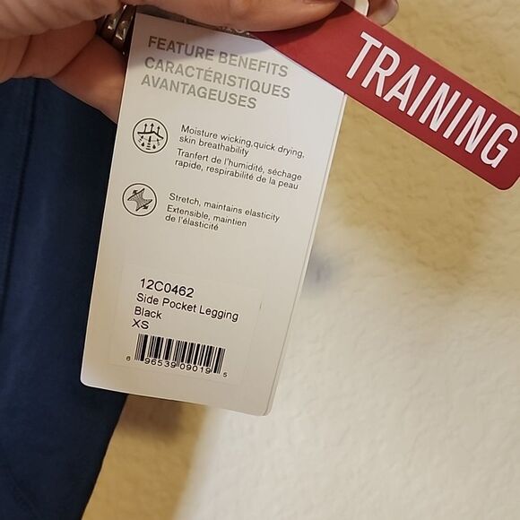 MONDETTA Womens XS "Training" Side Pocket Active‎ Capri Leggings NWT - Picture 7 of 10